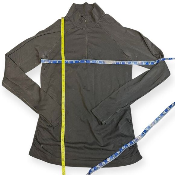 ATHLETA Women’s Black Speedlight Long Sleeve Half Zip Top Size Medium Style #486 - Picture 5 of 5
